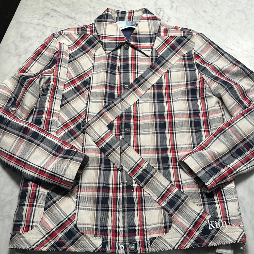 KITH- authentic plaid patchwork design jacket